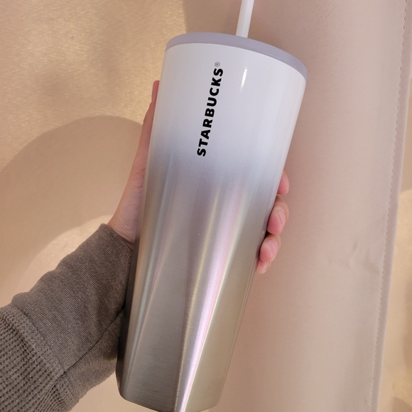 ❄️❄️NEW 2021 WINTER WHITE STAINLESS STELL STARBUCKS COLD CUP❄️❄️
